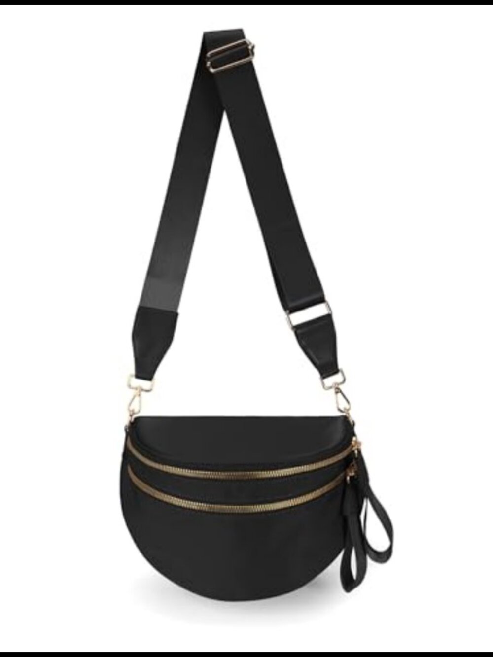 Nylon Crossbody Bag Removable Strap Hands-Free Fanny Pack